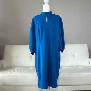 New York and Company Elegant Blue Midi Dress